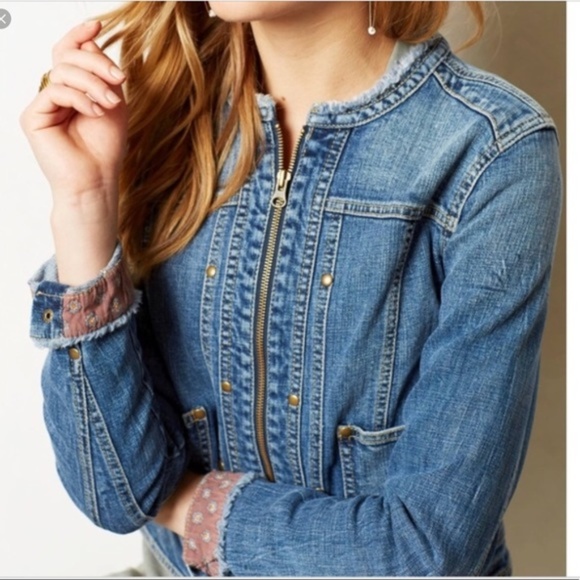 Anthropologie Jackets & Blazers - Anthro denim jacket Pilcro and the Letterpress